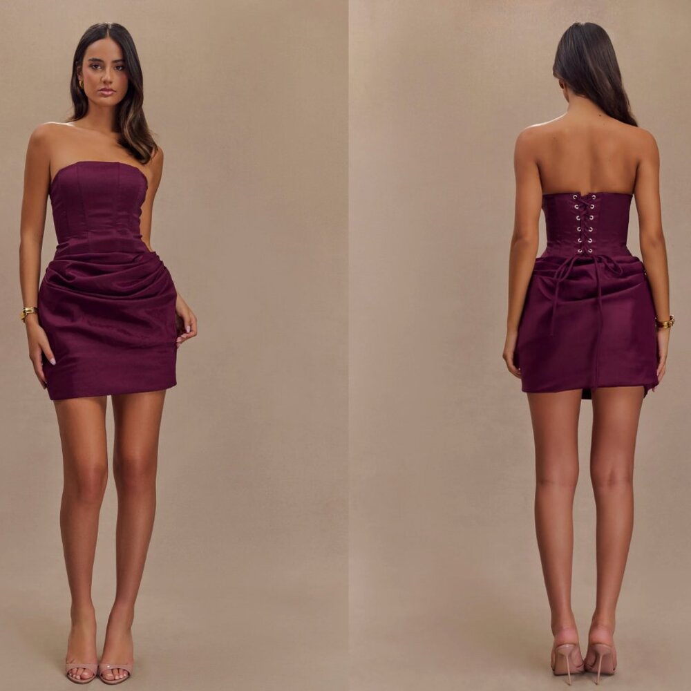 Meshki XS Mini Dress - Plum